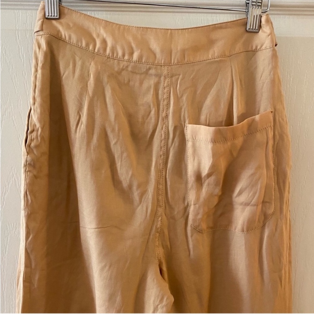 L'ACADEMIE The Danette Bronze Button Fly Belted High Rise Trousers - Picture 5 of 13